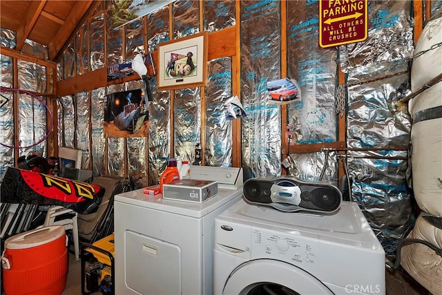 laundry area featuring washer and dryer