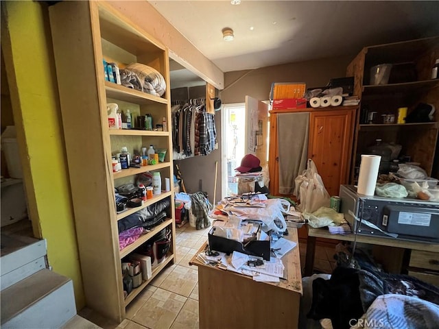 view of storage area