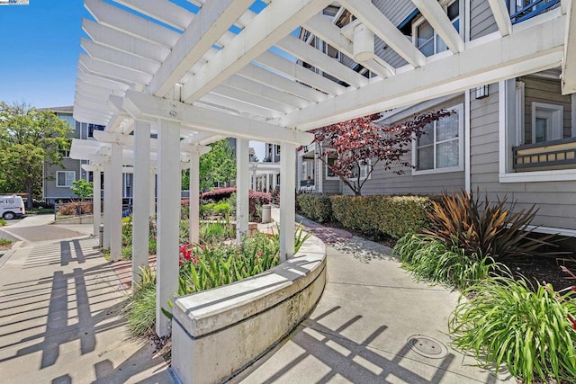 view of patio / terrace with a pergola