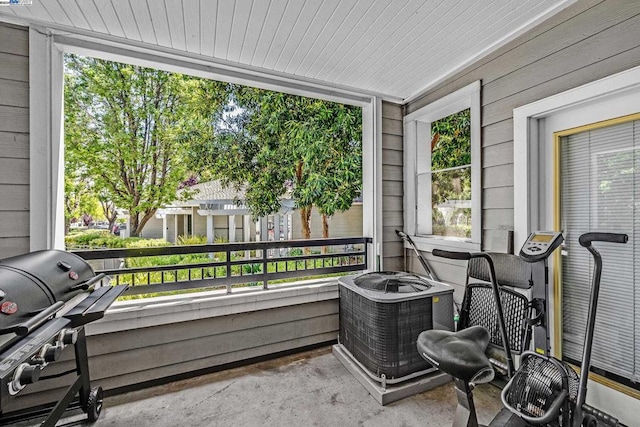 view of sunroom