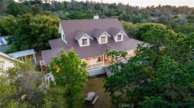 birds eye view of property