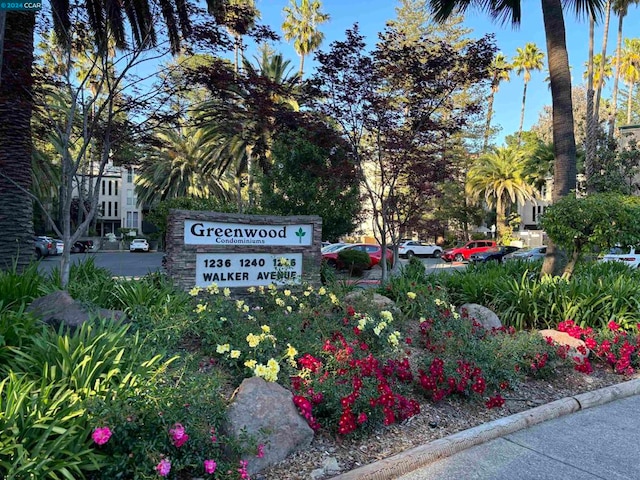 view of community sign