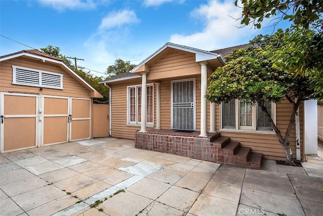 exterior space with a patio area