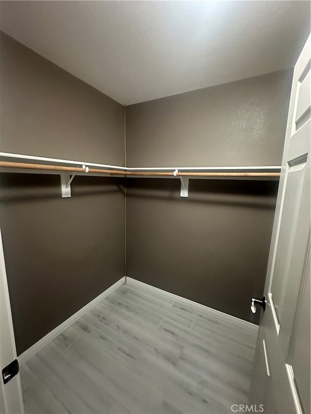 walk in closet featuring hardwood / wood-style floors