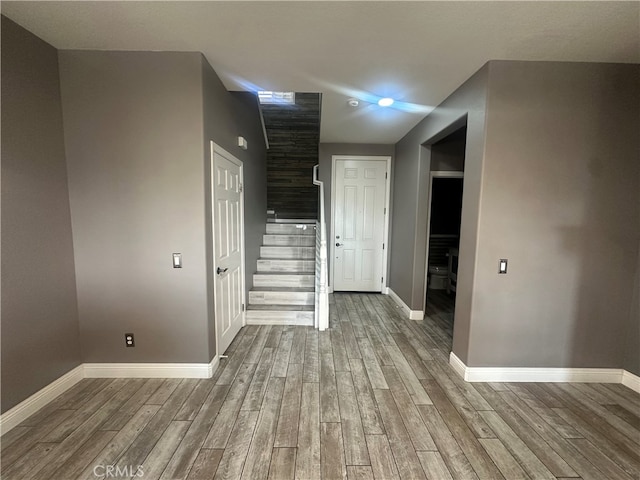 interior space featuring wood-type flooring