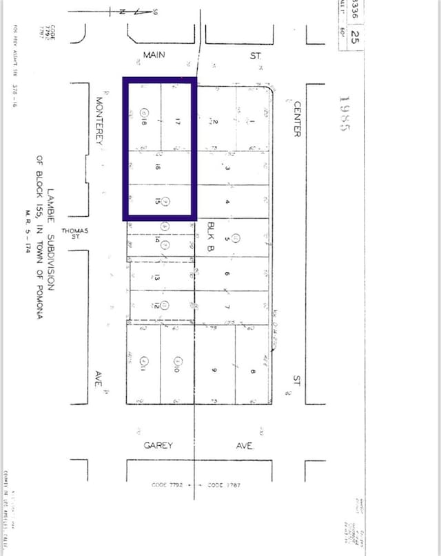 177 W Monterey Ave, Pomona CA, 91768 land for sale