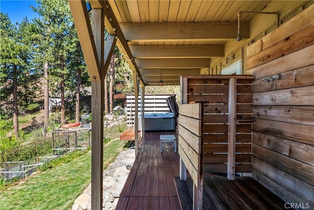 view of wooden terrace