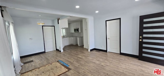 interior space with light wood-type flooring