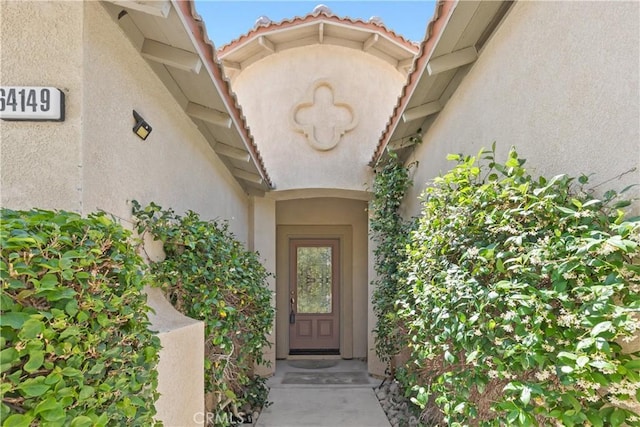 view of doorway to property