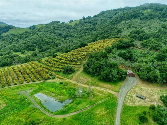 aerial view featuring a rural view