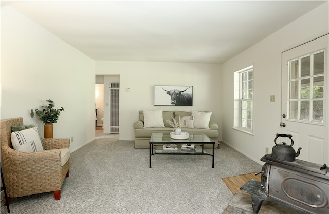 view of carpeted living room