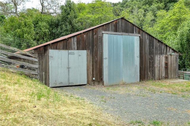 view of shed / structure