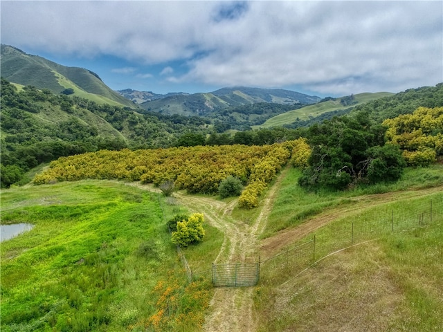 mountain view with a rural view