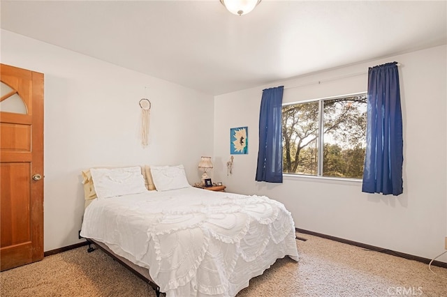 bedroom with carpet