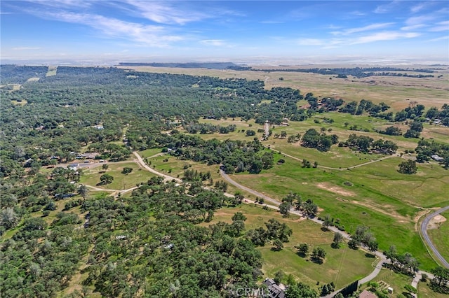 drone / aerial view with a rural view