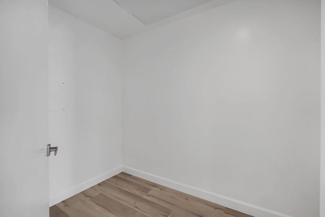 unfurnished room featuring light hardwood / wood-style floors