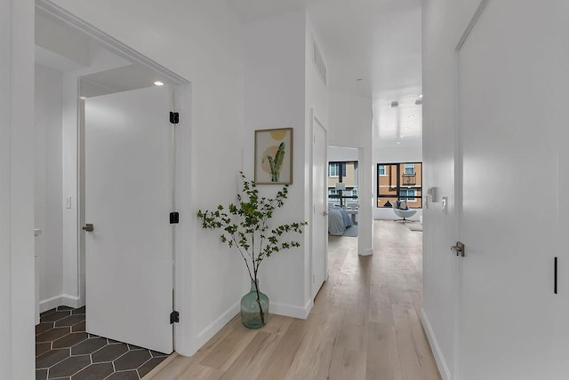 hall featuring hardwood / wood-style flooring