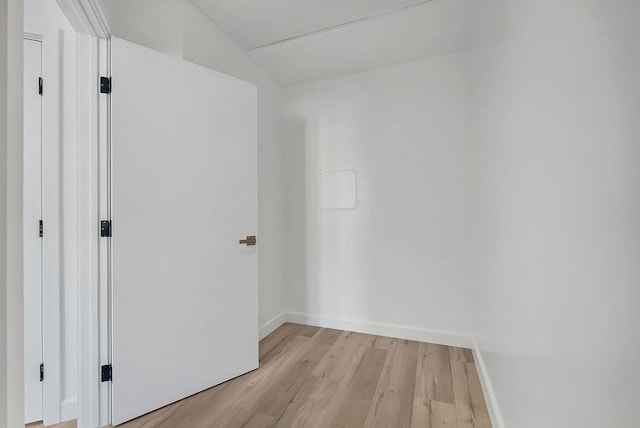 unfurnished room featuring light hardwood / wood-style flooring