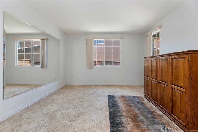 interior space with light tile patterned flooring