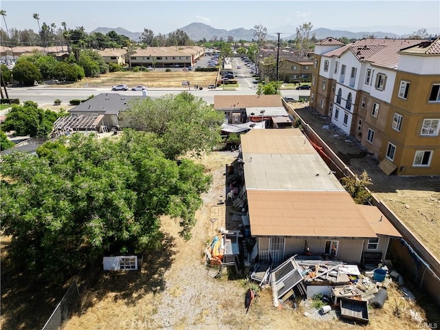 bird's eye view with a mountain view