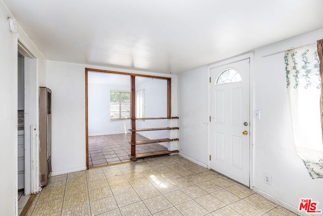 view of tiled entrance foyer