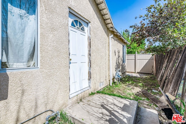 view of doorway to property