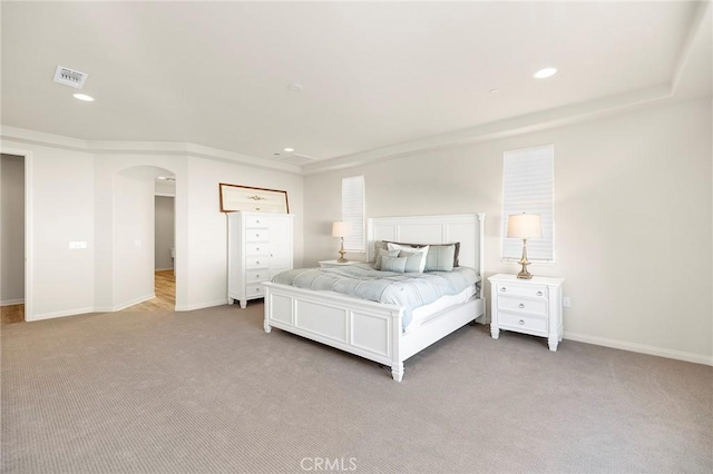 view of carpeted bedroom