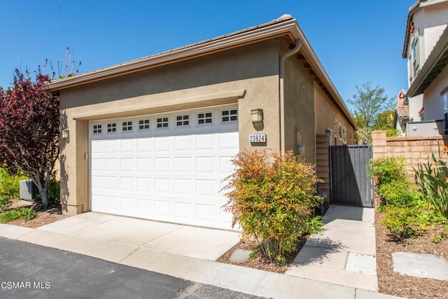 garage featuring central AC unit