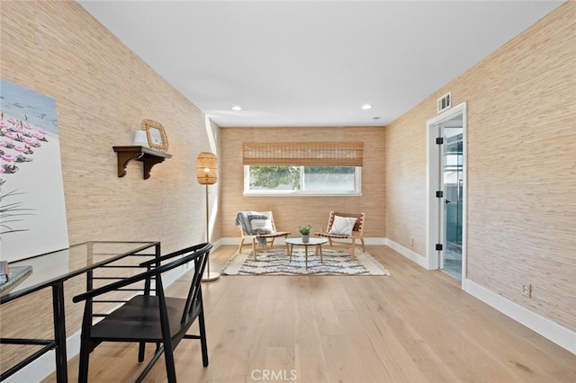 dining area featuring light hardwood / wood-style floors