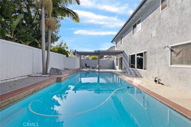 view of pool featuring a pergola