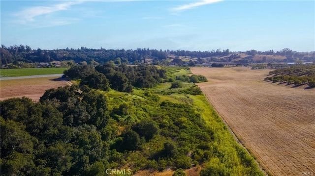 aerial view with a rural view