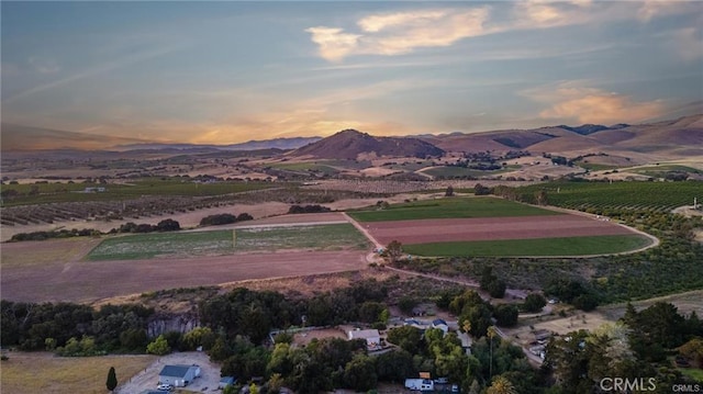 property view of mountains featuring a rural view