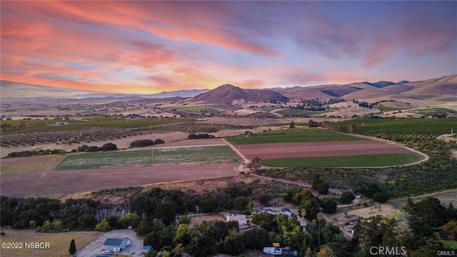 property view of mountains with a rural view