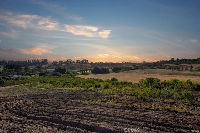 nature at dusk with a rural view