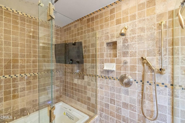 bathroom with walk in shower