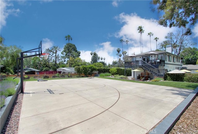 view of basketball court