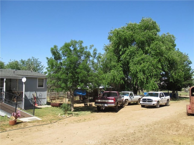 view of parking / parking lot