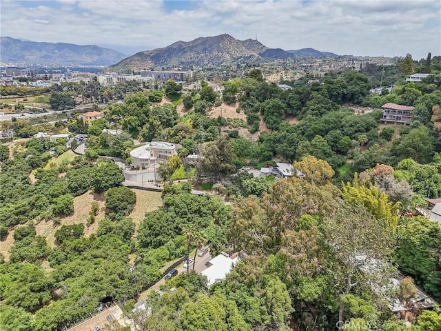 aerial view featuring a mountain view