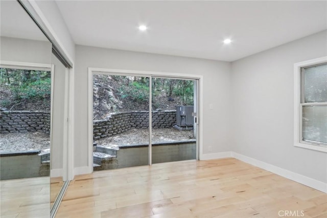 interior space with light wood-type flooring