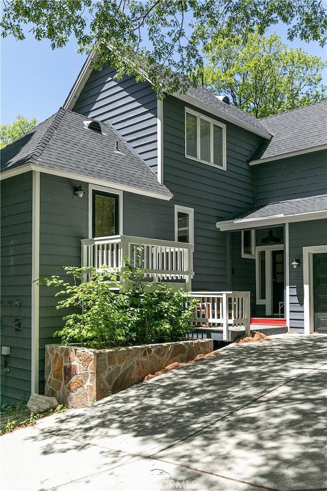 exterior space with covered porch