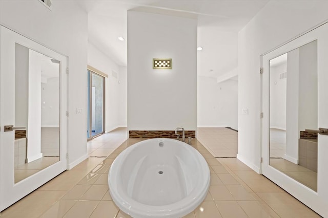 bathroom featuring tile patterned flooring