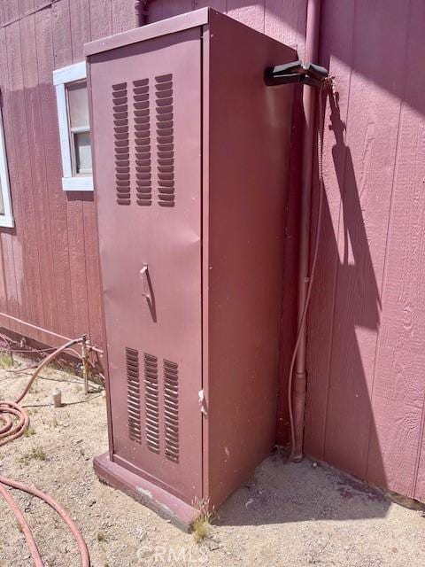 exterior details with heating unit