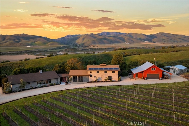 mountain view featuring a rural view