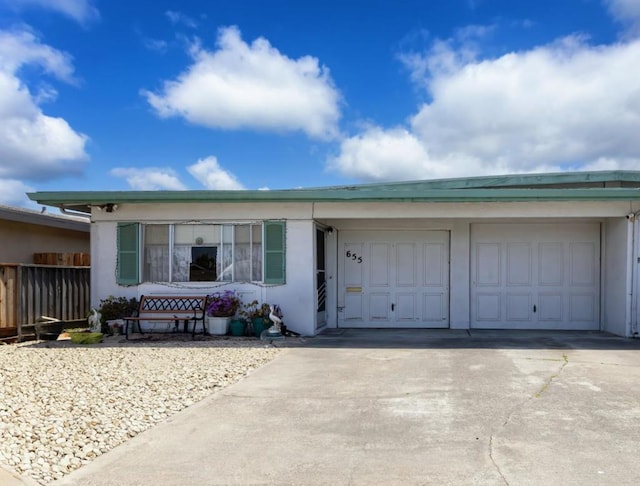 view of single story home