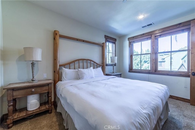 view of carpeted bedroom