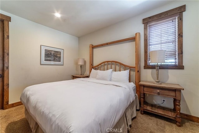 view of carpeted bedroom