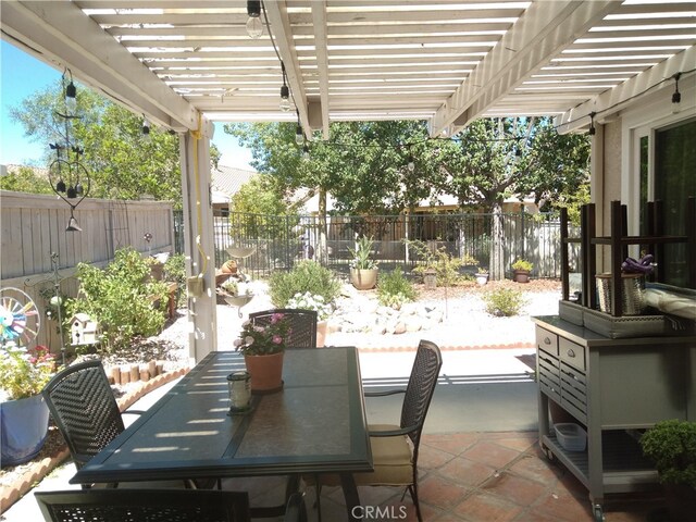 view of patio / terrace with a pergola