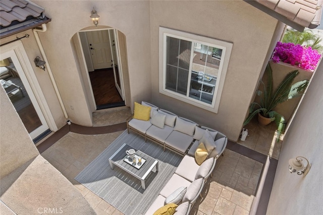 view of patio featuring outdoor lounge area