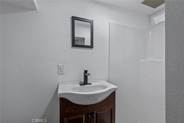 bathroom with oversized vanity