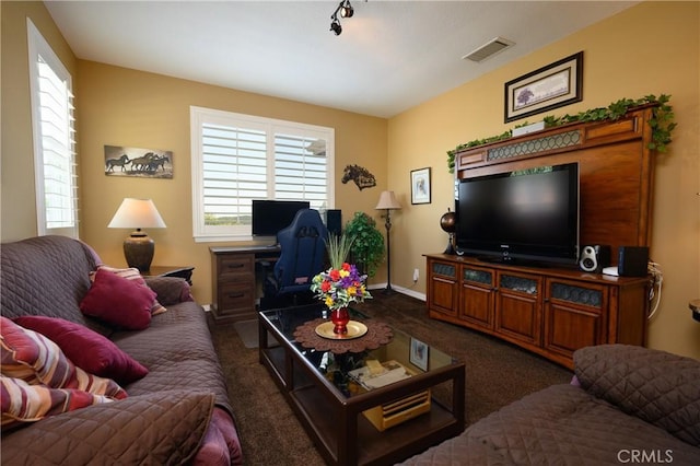 view of carpeted living room